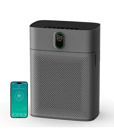 Morento Smart Air Purifier for home Large Rooms up to 1076 ft² Wi-Fi and Alexa compatible PM2.5 Quality Display Quiet Mode 24dB Hepa Filter Remove