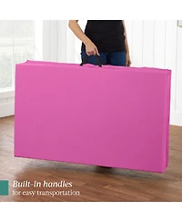 Best Choice Products 10ftx4ftx2in Folding Gym Mat 4-Panel w/ Carrying Handles & Balance Beam