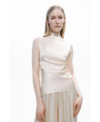 Nocturne Women's Draped Open-Back Detail Blouse
