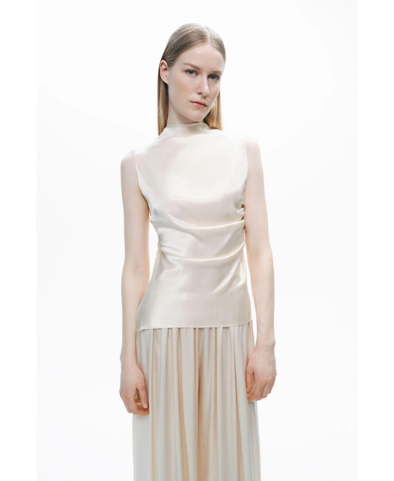 Nocturne Women's Draped Open-Back Detail Blouse