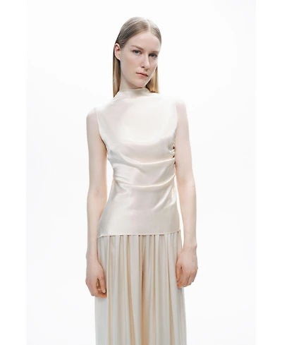 Nocturne Women's Draped Open-Back Detail Blouse