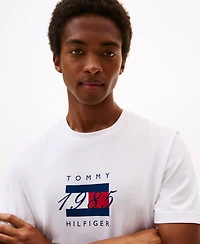 Tommy Hilfiger Men's Linear Flag 1985 Graphic T-Shirt