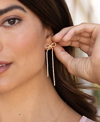 brook & york Adeline Gold Plated Bow Statement Earrings