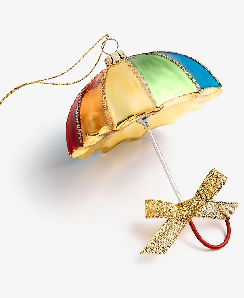 Holiday Lane Love Is Love Rainbow Umbrella with Bow Ornament, Macy's Exclusive