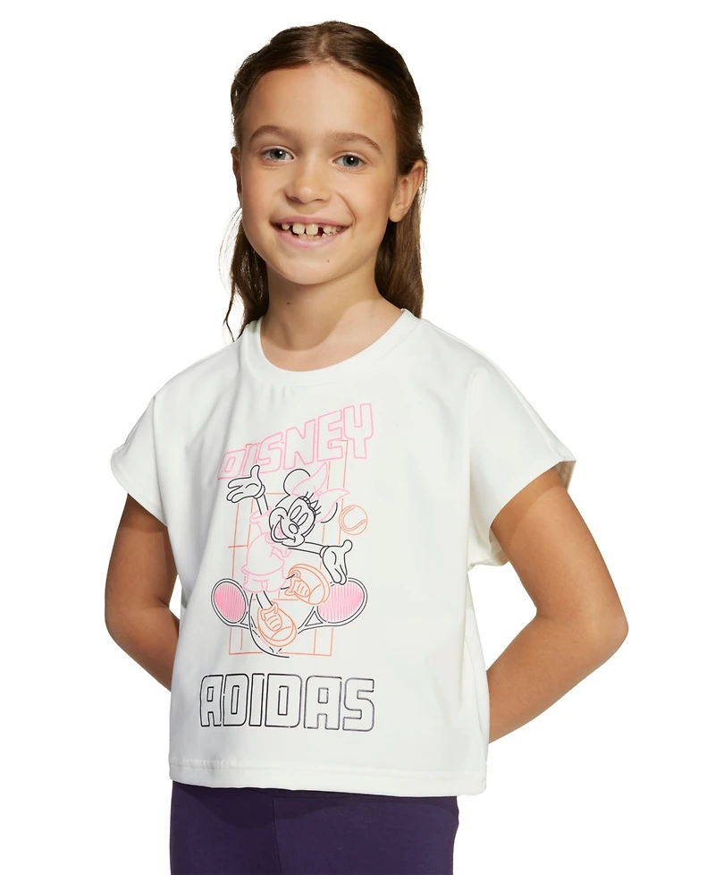 adidas Big Girls 2-Piece Disney Minnie Mouse T-Shirt and Joggers Set