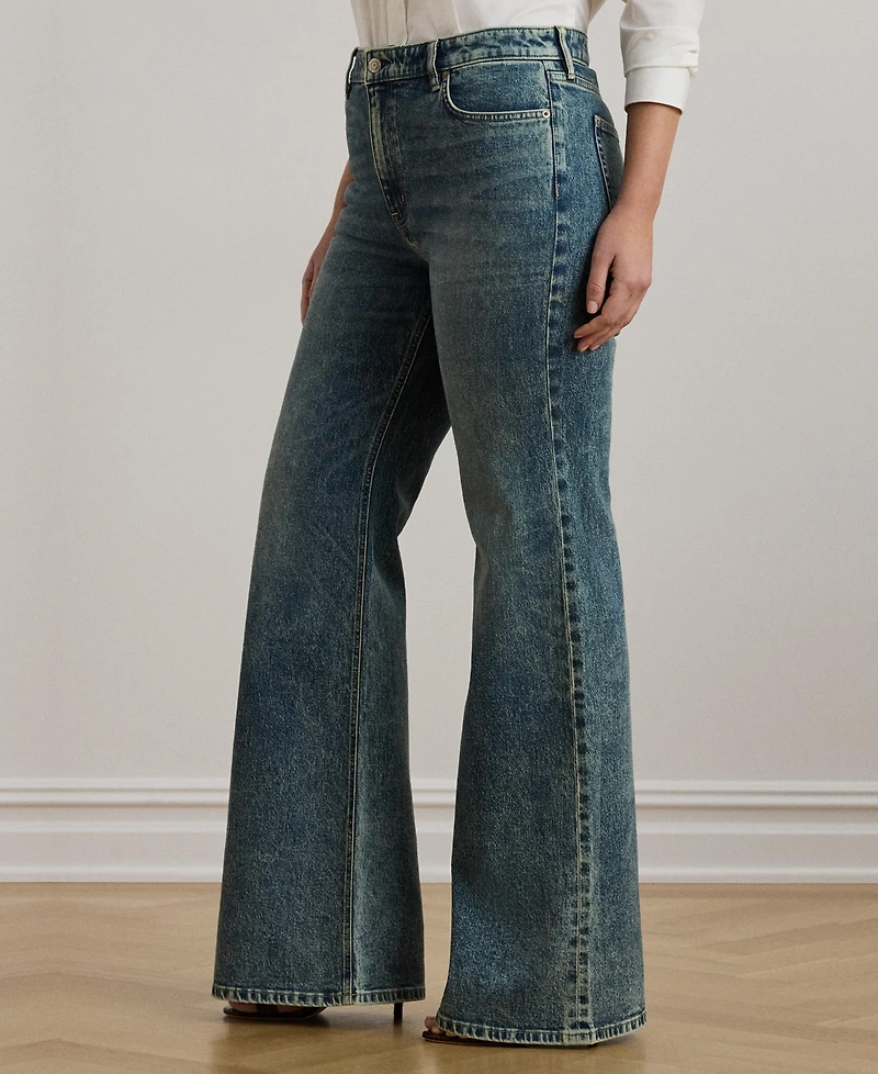Lauren Ralph Plus High-Rise Flare-Leg Jeans