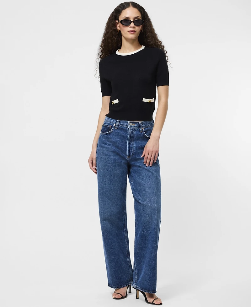 French Connection Women's Babysoft Short-Sleeve Top