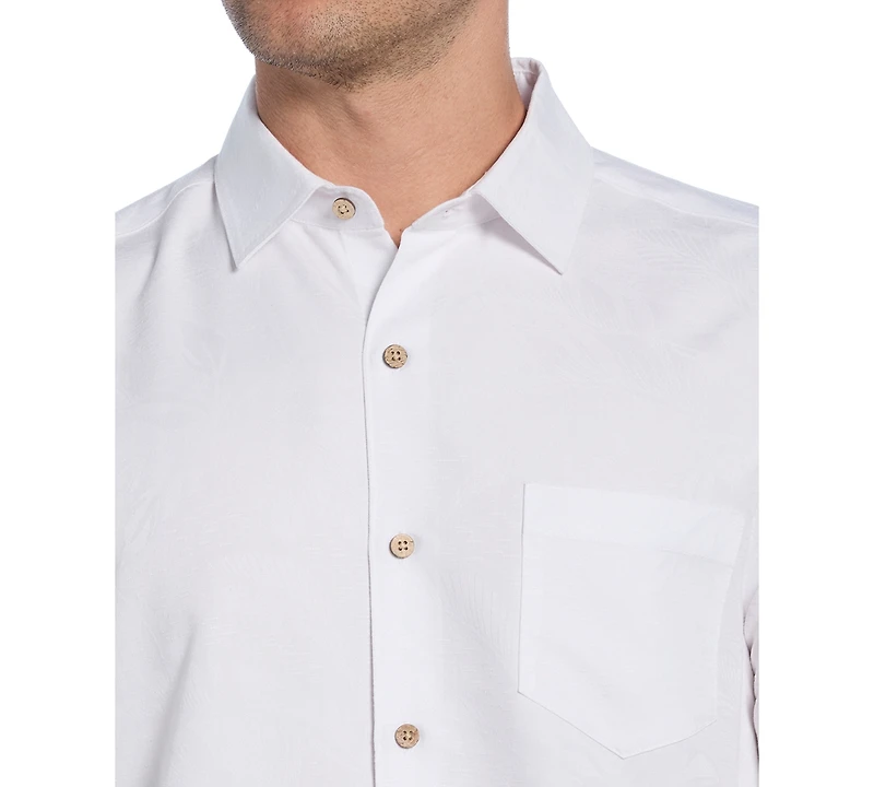 Cubavera Men's Palm Print Short-Sleeve Button-Down Shirt