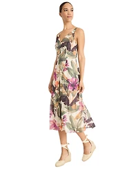 Maggy London Women's Printed Voile Sleeveless A-Line Dress