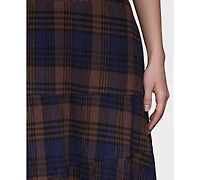 Avec Les Filles Women's Printed Tiered Maxi Skirt