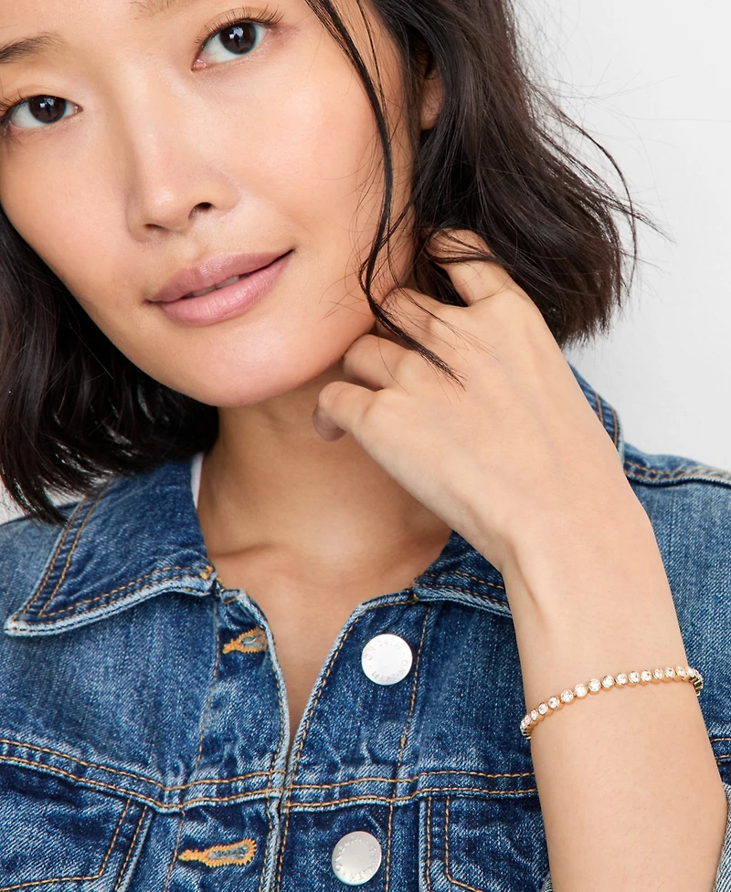 On 34th Crystal Tennis Bracelet, Macy's Exclusive