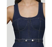 Avec Les Filles Women's Bustier Circle-Skirt Midi Dress