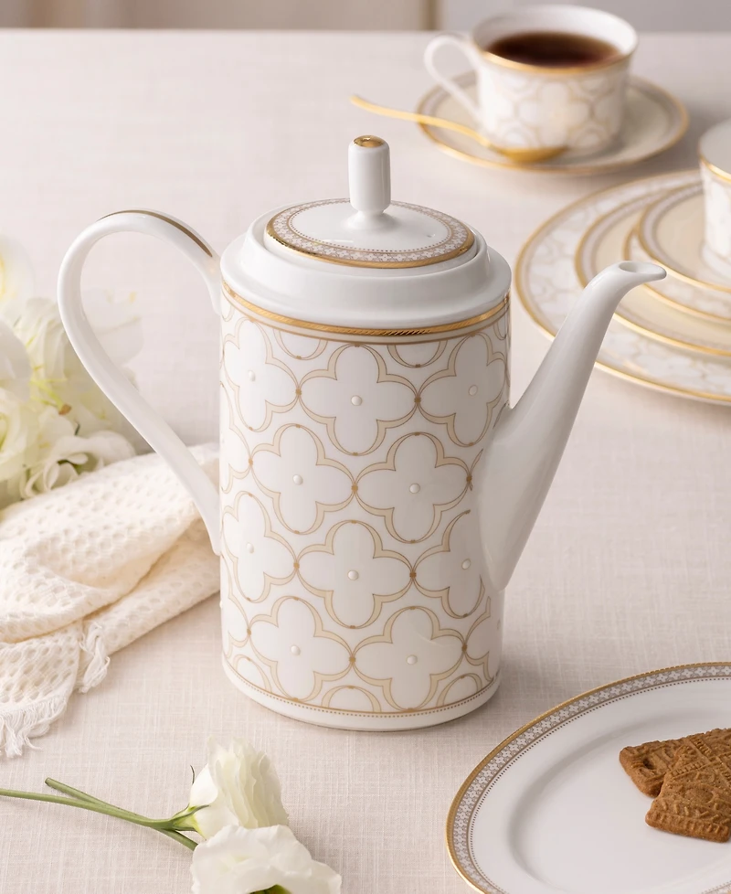 Noritake Trefolio Gold Coffee Server, 52 Oz.