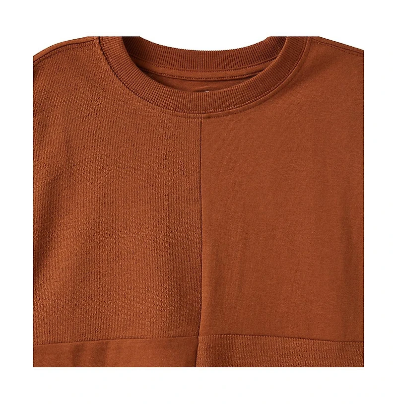 Cotton On Boys Little/Big Long Sleeve Textured Splice Tee