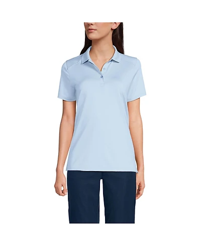 Lands' End Women's Short Sleeve Feminine Fit Rapid Dry Polo Shirt