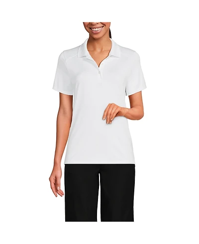 Lands' End Women's Short Sleeve Feminine Fit Rapid Dry Polo Shirt