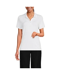 Lands' End Women's Short Sleeve Feminine Fit Rapid Dry Polo Shirt