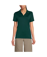 Lands' End Women's Short Sleeve Feminine Fit Rapid Dry Polo Shirt