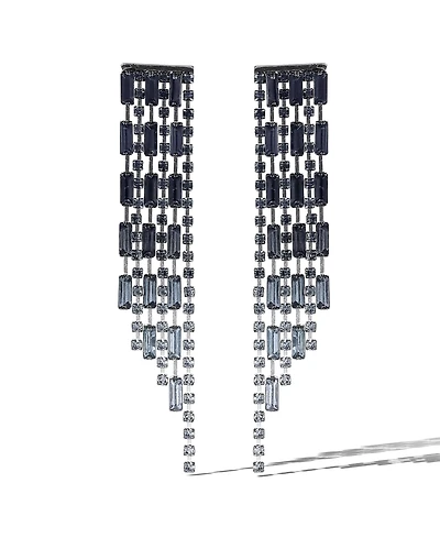 Jessica Simpson Tiered Crystal Fringe Earrings