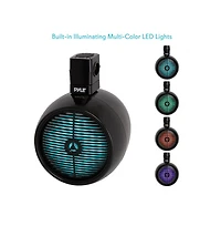 Pyle 6.5” Bluetooth 4-Speaker Flush Mount System – In-Wall/In-Ceiling 2-Way, Round/Square Grills, 4-Ch Amp, 200W, Quick Connect –
