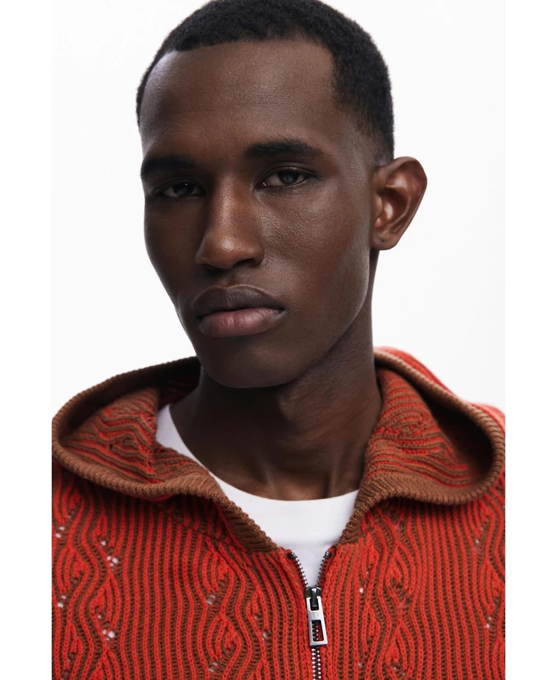 Desigual Men's Zip-knit sweater