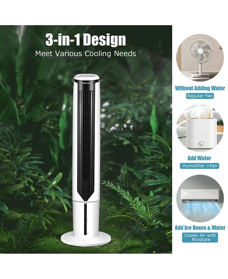Costway 41'' Evaporative Air Cooler Quiet Cooling Oscillating Fan