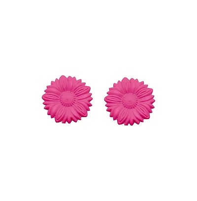 Sohi Women's Green Sunflower Stud Earrings