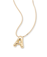 brook & york Gold Plated Pippa Bubble Initial Short Pendant Necklace