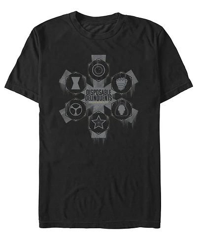 Fifth Sun Men's Disposable Delinquents Logos Short Sleeve T-Shirt