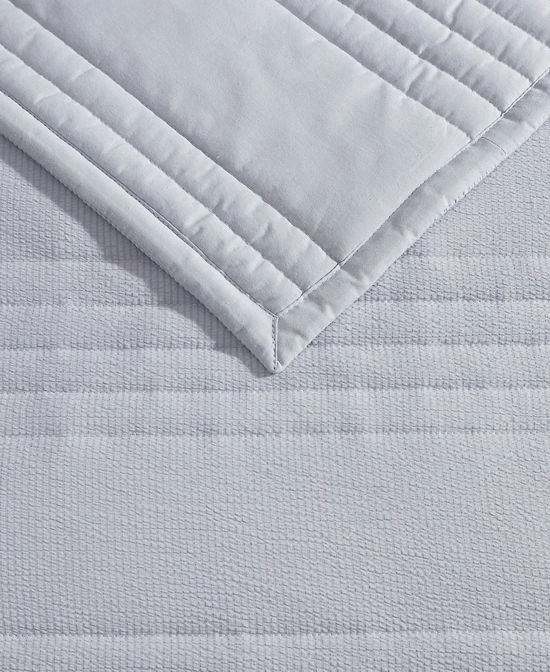 Vera Wang Seersucker Stripe 3-Pc. Quilt Set