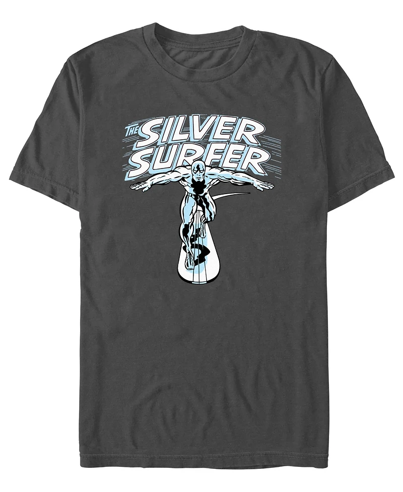 Fifth Sun Men's Silver Surfer Wordmark Short Sleeve T-Shirt