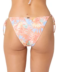 O'Neill Juniors' Almeria Tropical Maracas Reversible Side-Tie Bikini Bottoms
