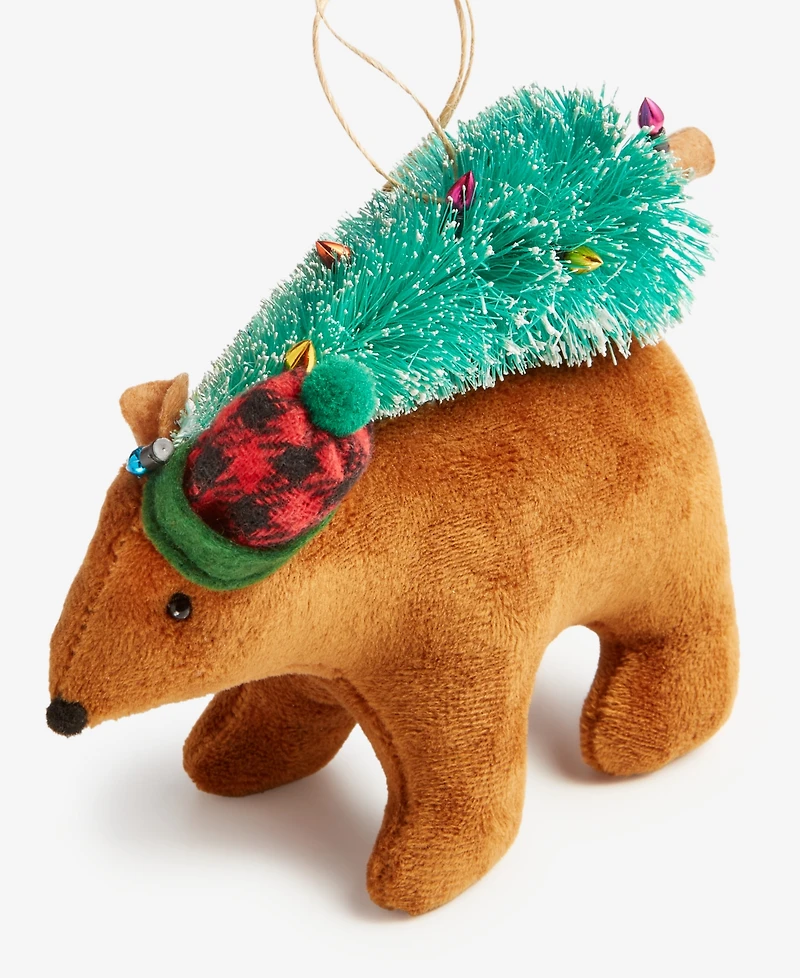 Holiday Lane Tiny Tidings Tree-Toting Bear Ornament, Macy's Exclusive