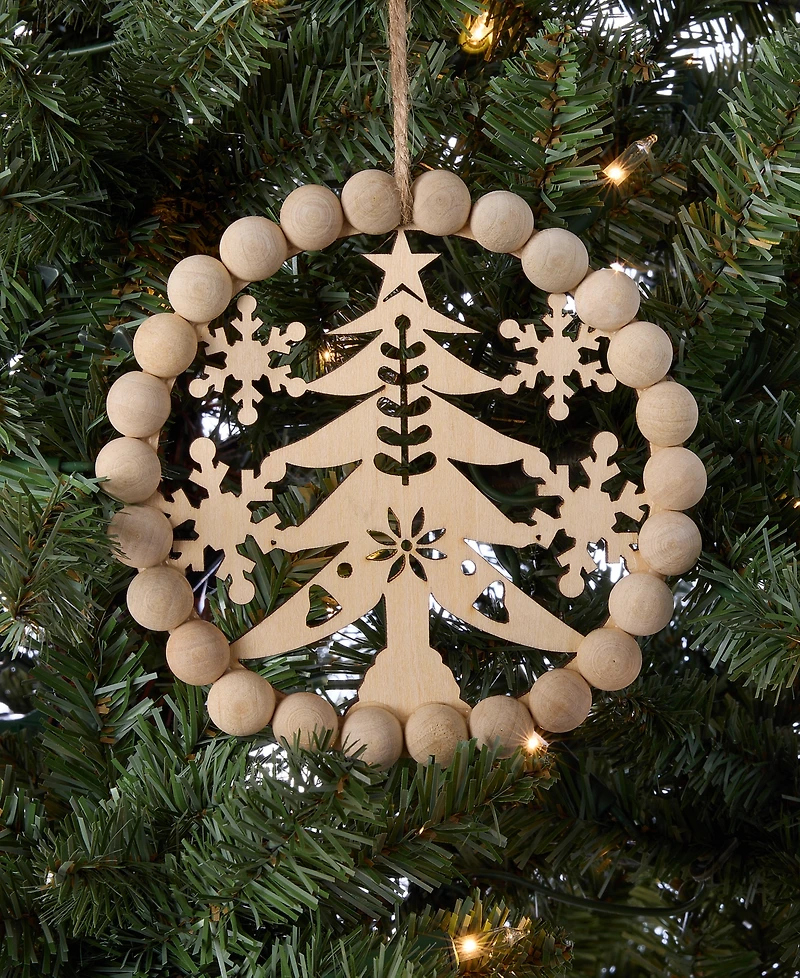 Holiday Lane Nordic Wonderland Wooden Tree Ornament, Macy's Exclusive