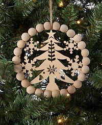 Holiday Lane Nordic Wonderland Wooden Tree Ornament, Macy's Exclusive