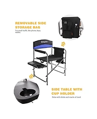 KingCamp Compact Camping Folding Chair with Side Table and Storage Pocket