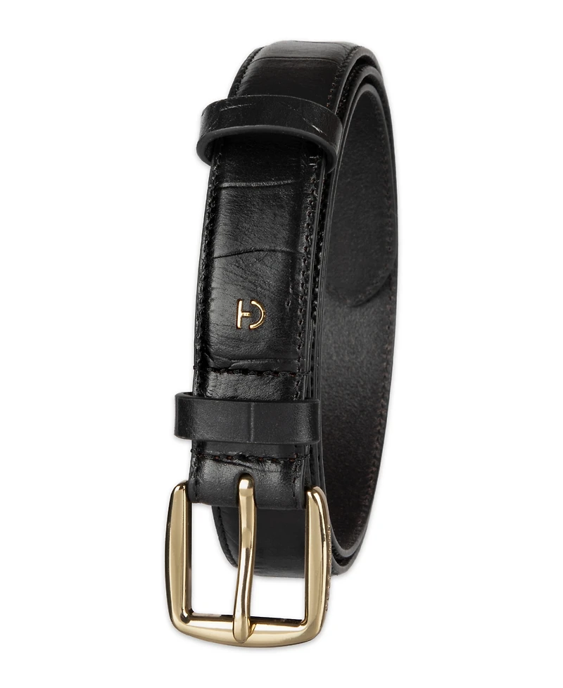Cole Haan Women's Classic Square Buckle Leather Trouser Belt