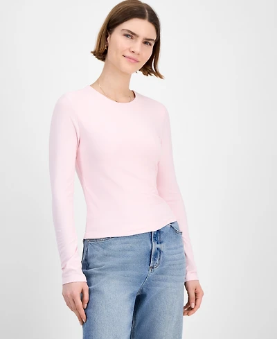 Hippie Rose Juniors' Crewneck Long-Sleeve Top