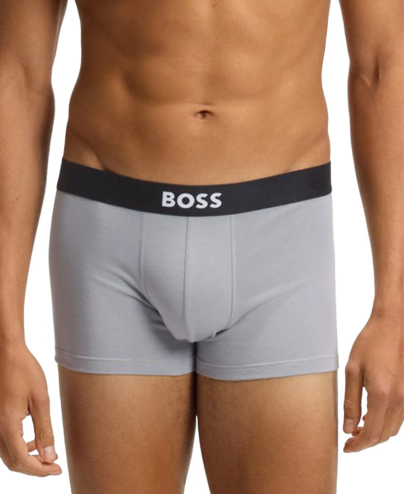 Boss by Hugo Men's One 3-Pk. Logo Waistband Trunks