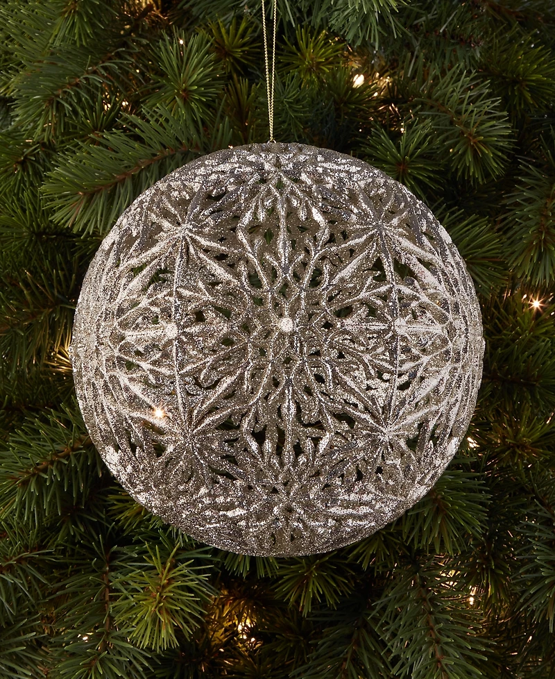 Holiday Lane Gilded Glamour Glitter Ball Ornament, Macy's Exclusive