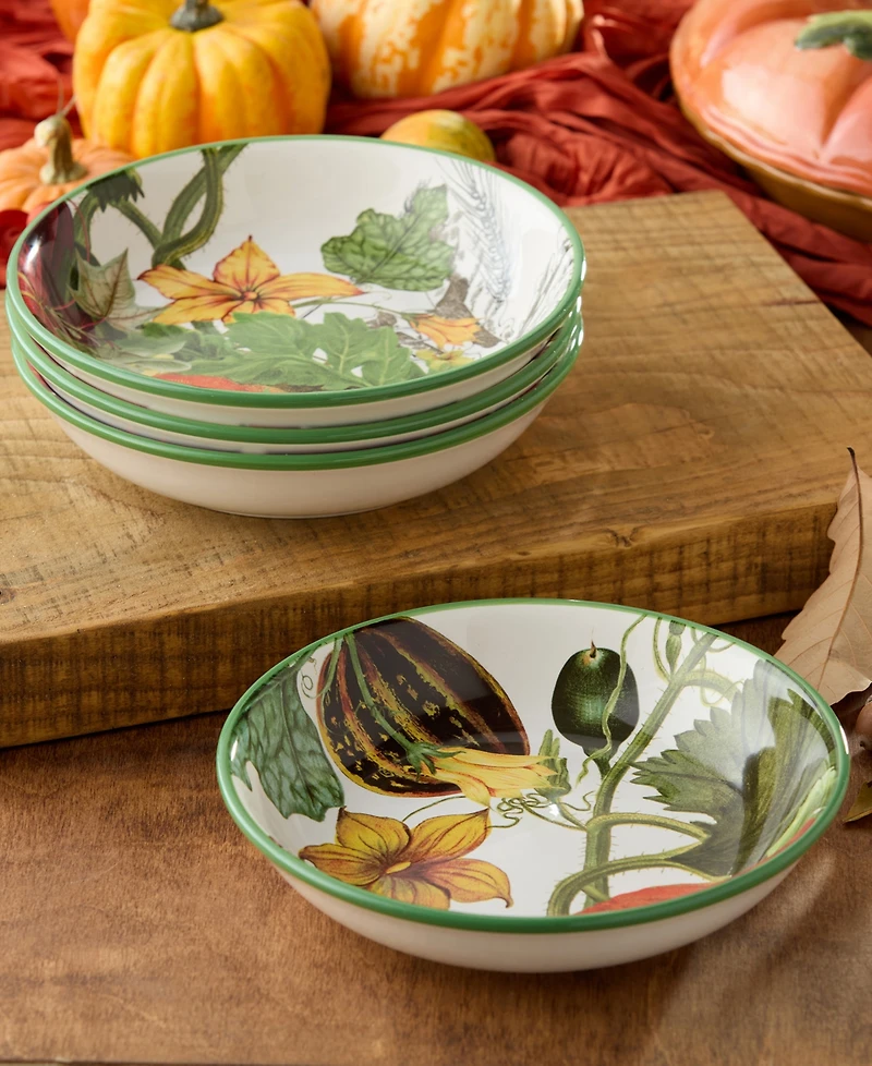 Certified International Harvest Fields Soup Bowls, Set of 4