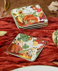 Certified International Harvest Fields Canape Plates, Set of 4