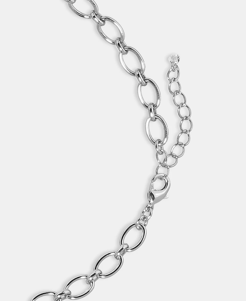 Holiday Lane Two-Tone Snowflake Charm Necklace, 17-1/2" + 2" extender