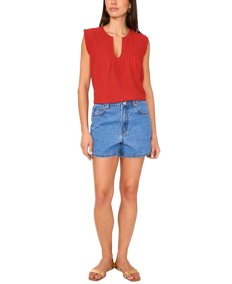 Vince Camuto Women's Pleated Sleeveless Blouse