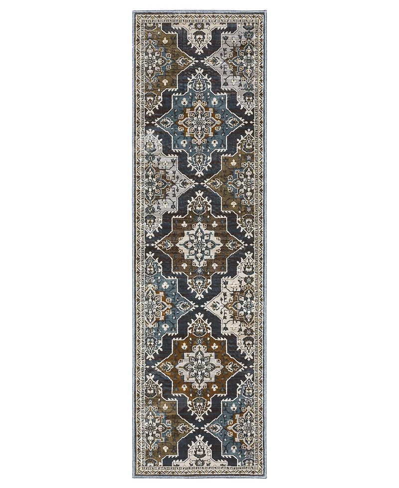 Oriental Weavers Ellington ELL07 2'3"x7'6" Runner Area Rug