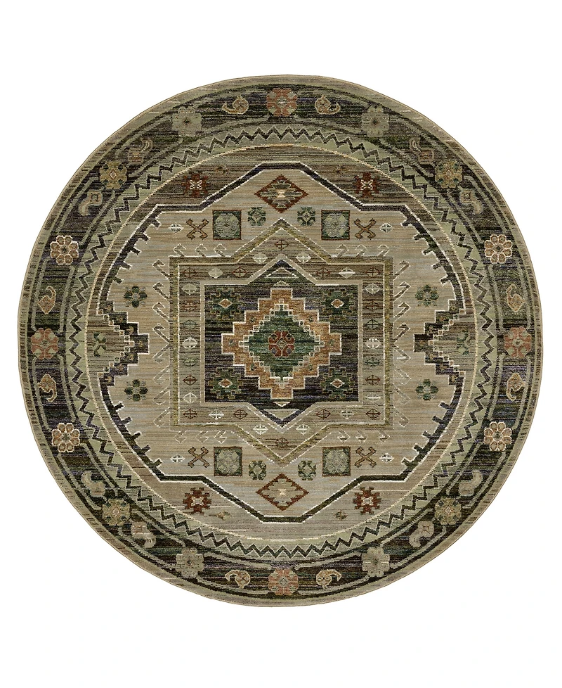 Oriental Weavers Andorra 2442D 7'10"x7'10" Round Area Rug