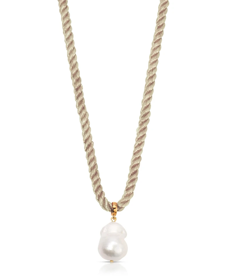 Ettika Freshwater Token Pendant Necklace