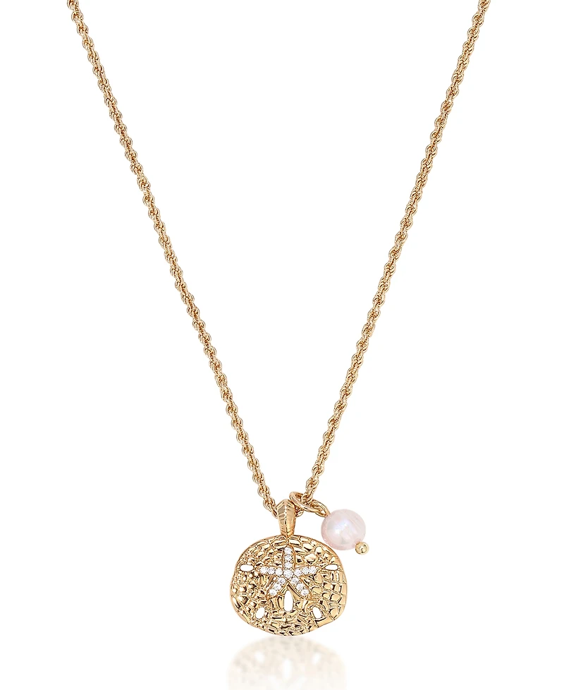 Ettika Sand Dollar Pendant Charm Necklace