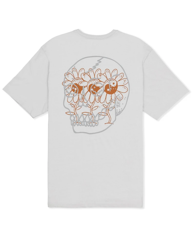 Hurley Men's Skulls And Flowers Short Sleeve T-Shirt