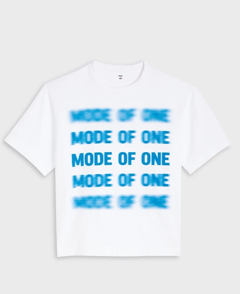 Mode of One Men's Relaxed Fit Short Sleeve Crewneck Logo Graphic T-Shirt